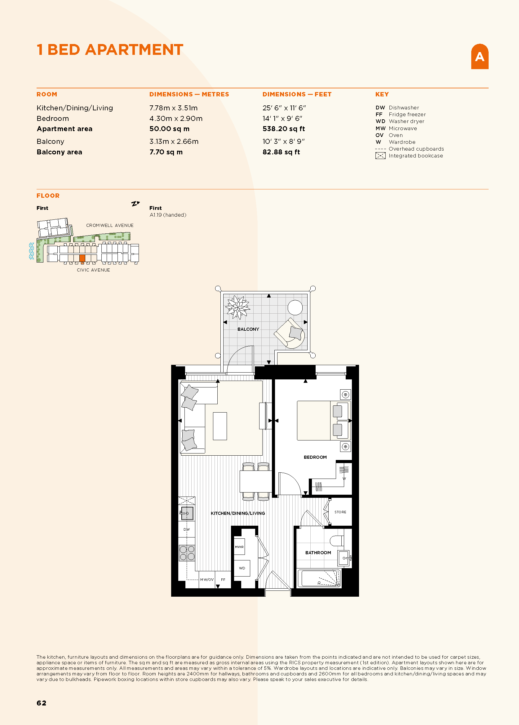 Floorplan for Plot A1.19 at Artisi, First